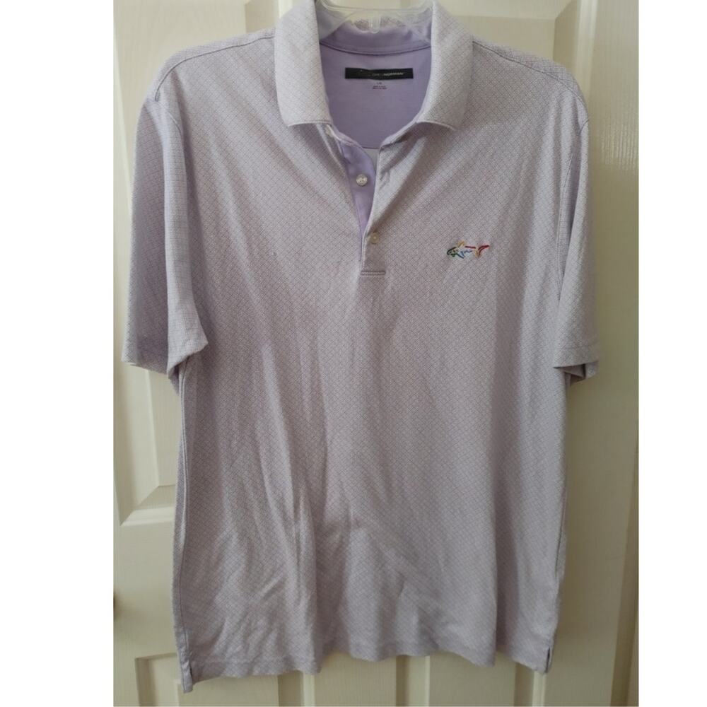 Greg Norman Mens Polo Shirt Golf Shark Logo Large